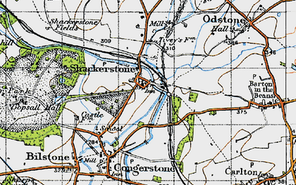 Old map of Shackerstone in 1946