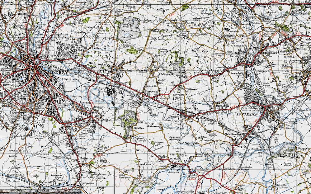 Old Map of Shacklecross, 1946 in 1946