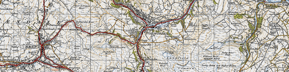 Old map of Shade in 1947