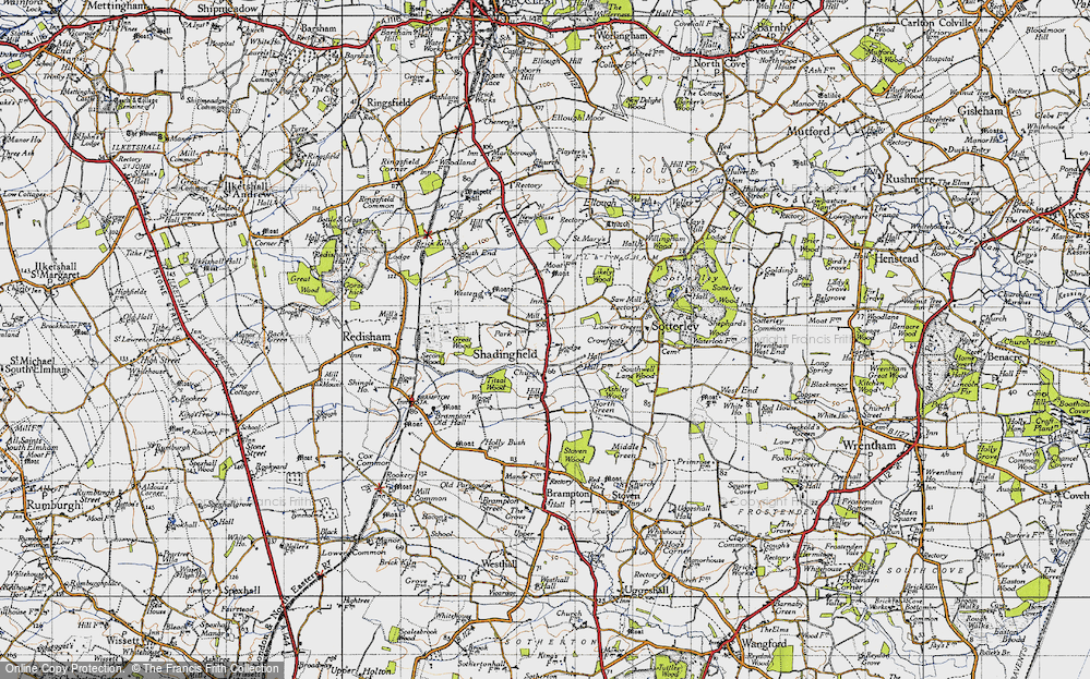 Old Map of Shadingfield, 1946 in 1946
