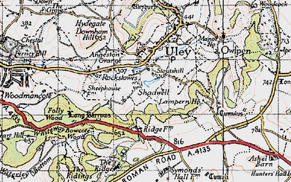 Old map of Shadwell in 1946