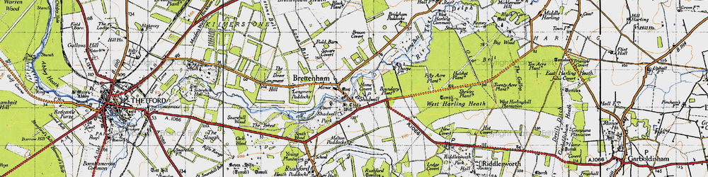 Old map of Shadwell in 1946