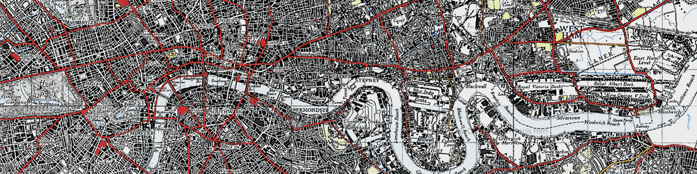 Old map of Shadwell in 1946