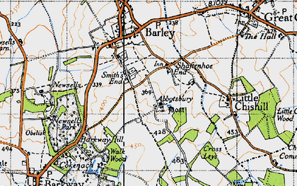 Old map of Abbotsbury in 1946