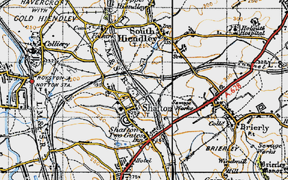 Old map of Shafton in 1947