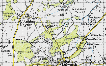 Old map of Shaggs in 1946