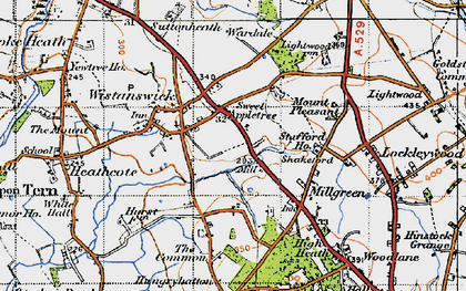 Old map of Shakeford in 1947