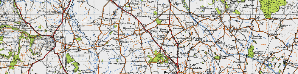 Old map of Shakeford in 1947