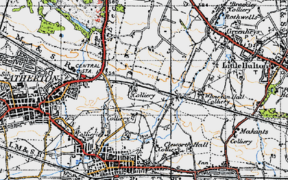 Old map of Shakerley in 1947