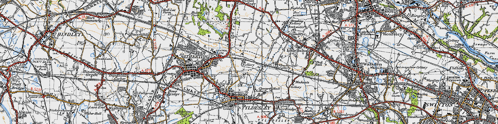Old map of Shakerley in 1947