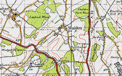 Old map of Shalden in 1940