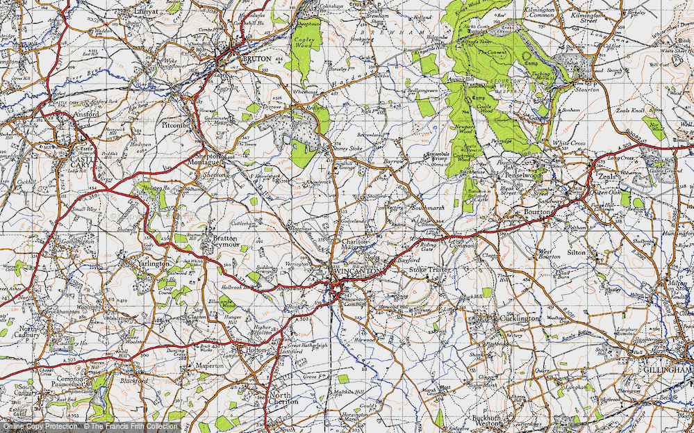 Old Map of Shalford, 1945 in 1945