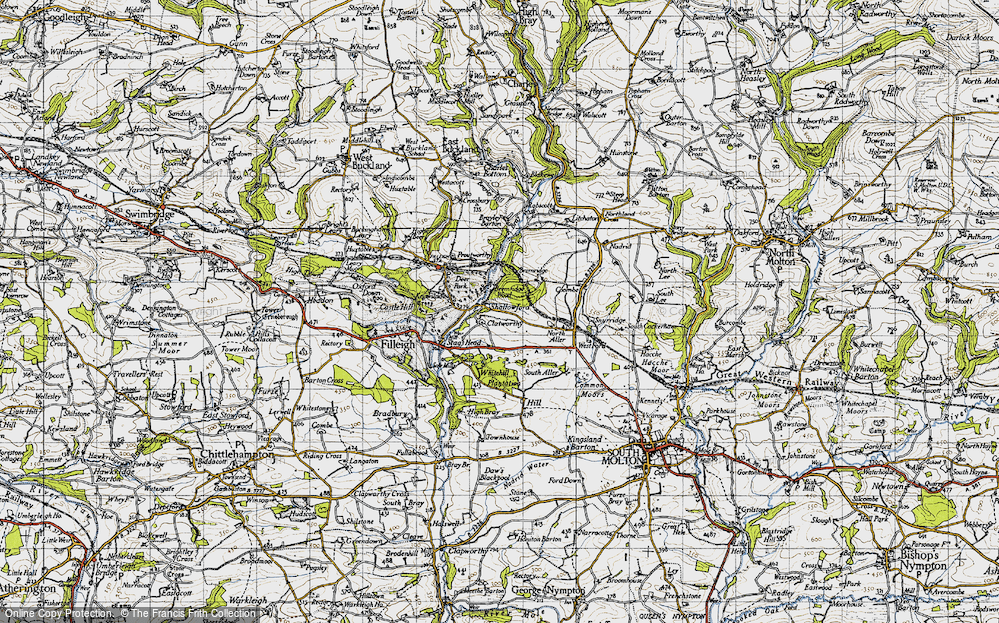 Old Map of Historic Map covering Bremridge in 1946