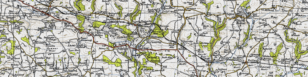 Old map of Whitehills Plantation in 1946