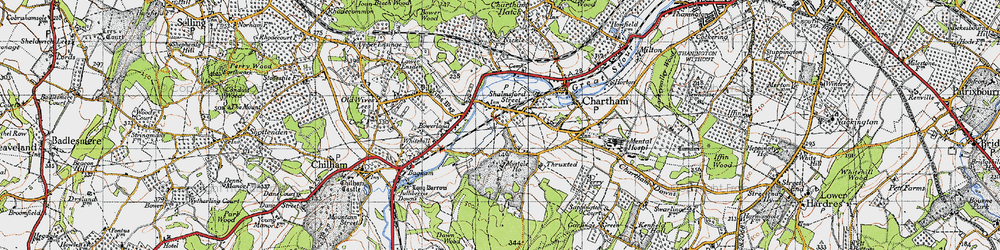 Old map of Shalmsford Street in 1946