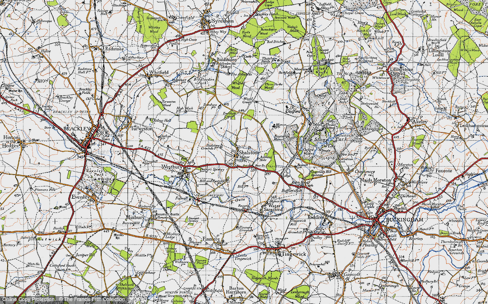 Old Map of Shalstone, 1946 in 1946