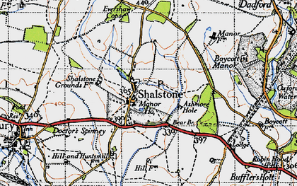 Old map of Shalstone in 1946