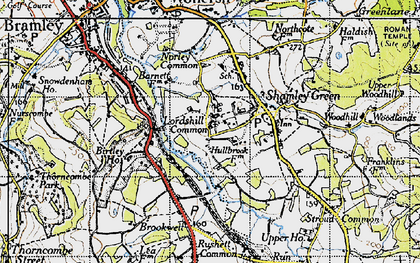 Old map of Shamley Green in 1940