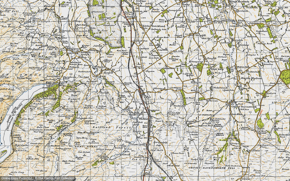 Old Map of Shap, 1947 in 1947