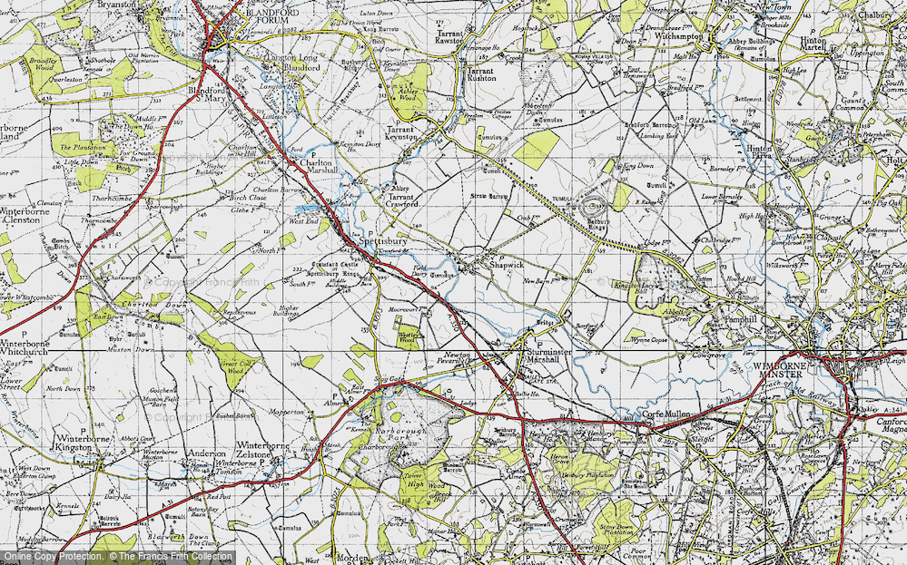 Old Map of Shapwick, 1940 in 1940