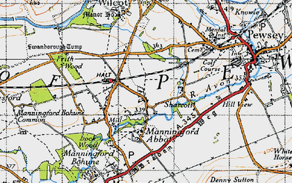 Old map of Sharcott in 1940
