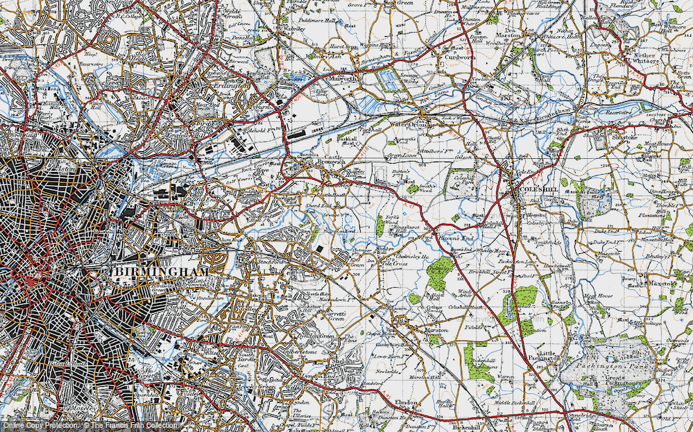 Old Map of Shard End, 1946 in 1946