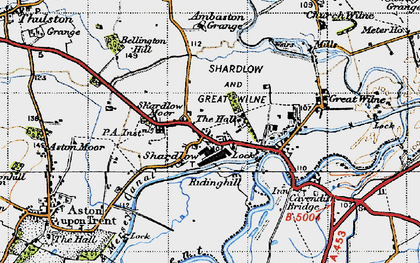 Old map of Shardlow in 1946
