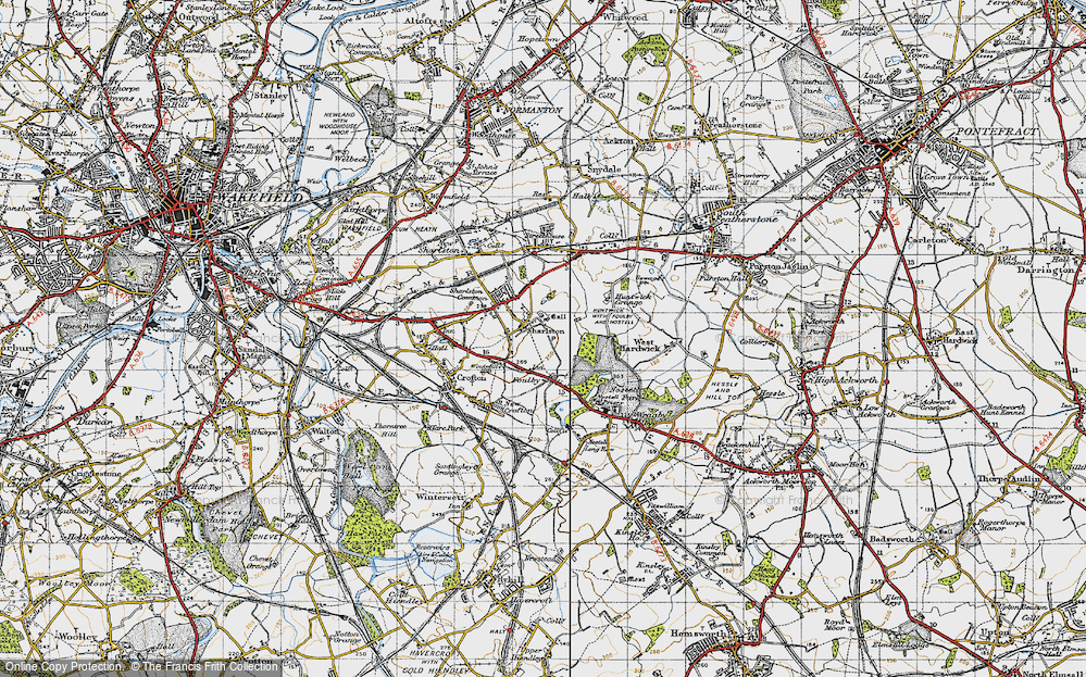 Old Map of Sharlston, 1947 in 1947
