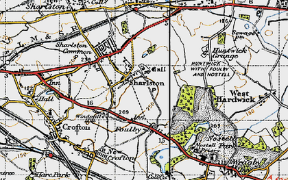 Old map of Sharlston in 1947