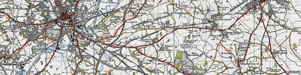 Old map of Sharlston Common in 1947