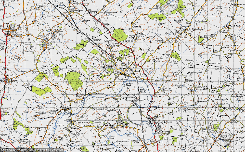 Old Map of Sharnbrook, 1946 in 1946
