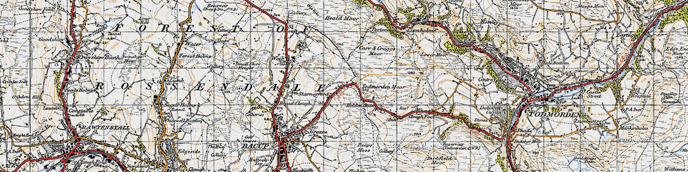 Old map of Sharneyford in 1947