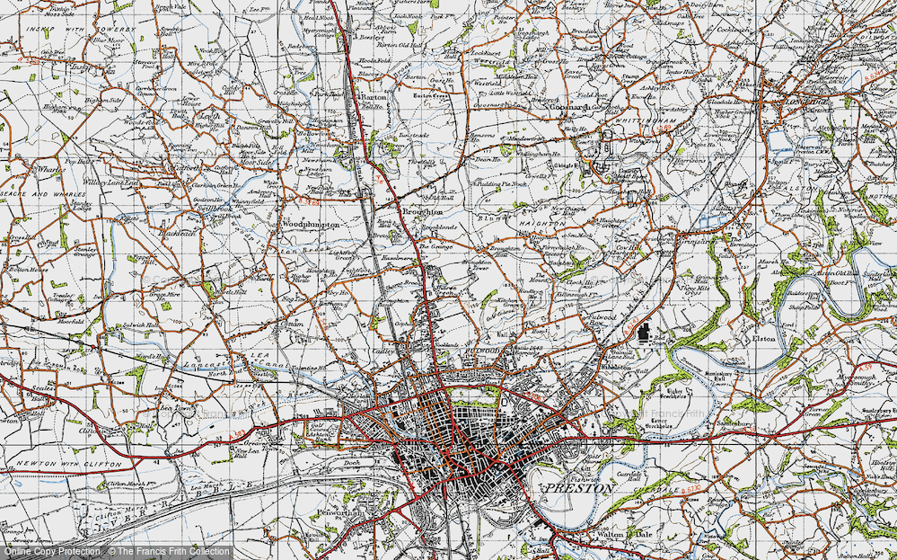 Old Map of Sharoe Green, 1947 in 1947
