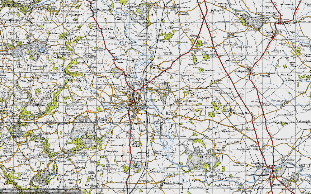 Old Map of Sharow, 1947 in 1947