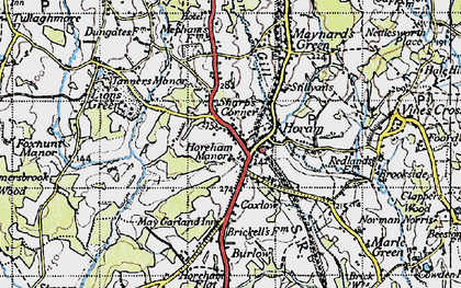 Old map of Sharp's Corner in 1940