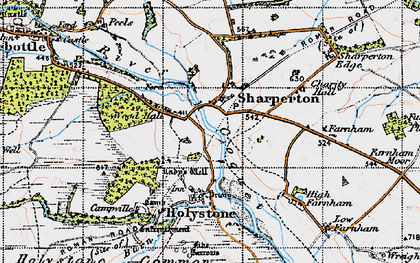 Old map of Sharperton in 1947