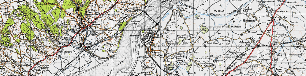 Old map of Sharpness in 1946