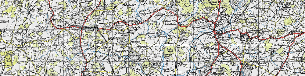 Old map of Broomlye in 1940