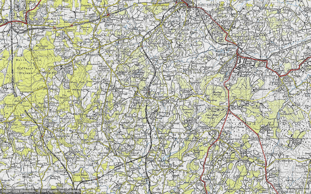 Old Map of Sharpthorne, 1940 in 1940