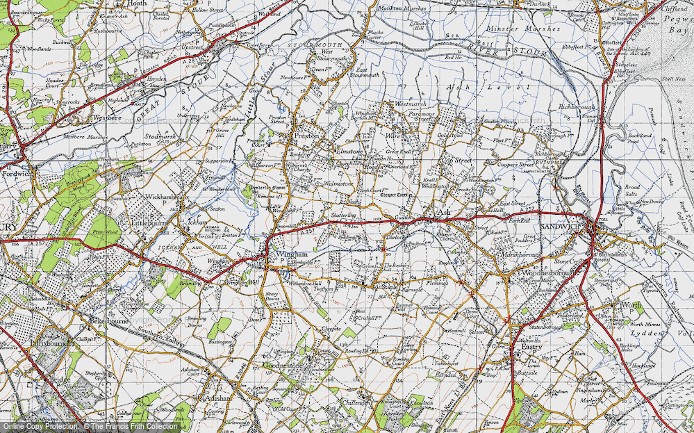 Old Map of Shatterling, 1947 in 1947