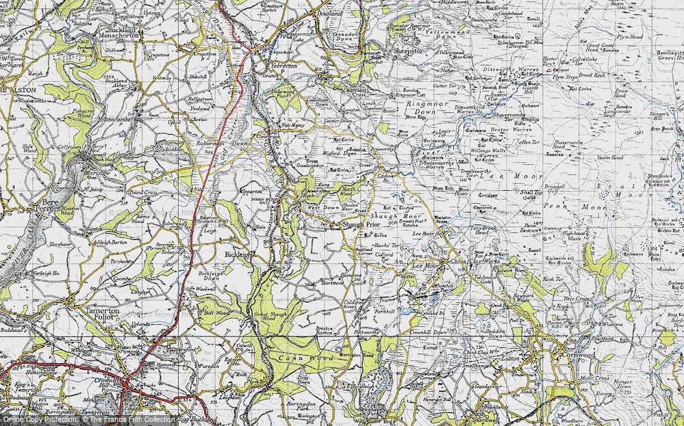 Old Map of Shaugh Prior, 1946 in 1946