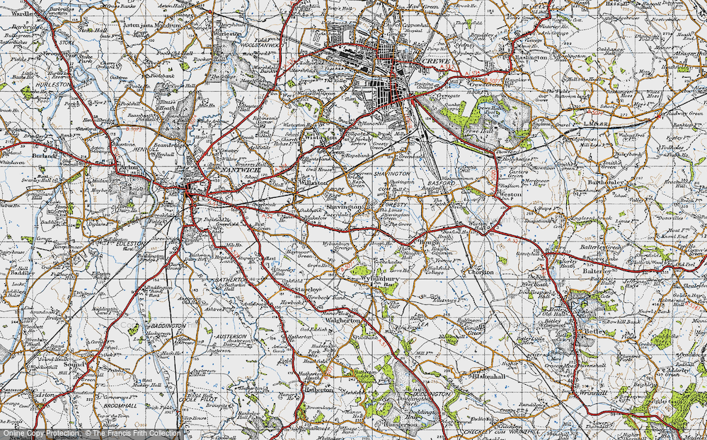 Old Map of Shavington, 1946 in 1946