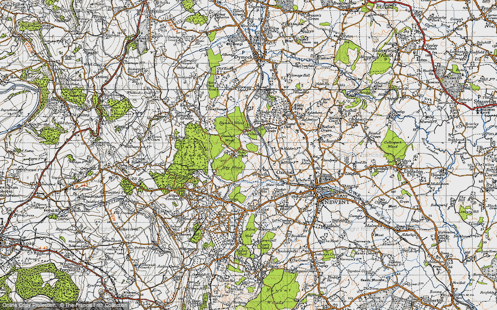 Old Map of Shaw Common, 1947 in 1947