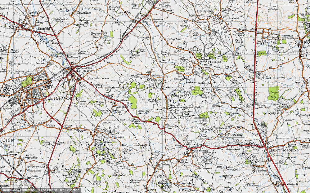Old Map of Shaw Green, 1946 in 1946