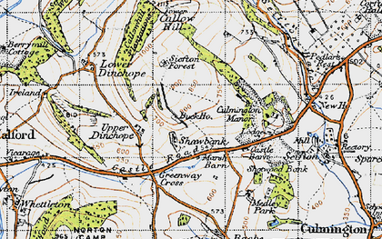 Old map of Shawbank in 1947