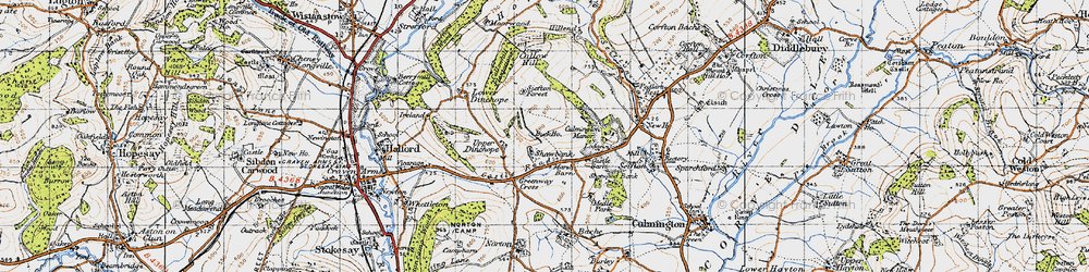 Old map of Shawbank in 1947