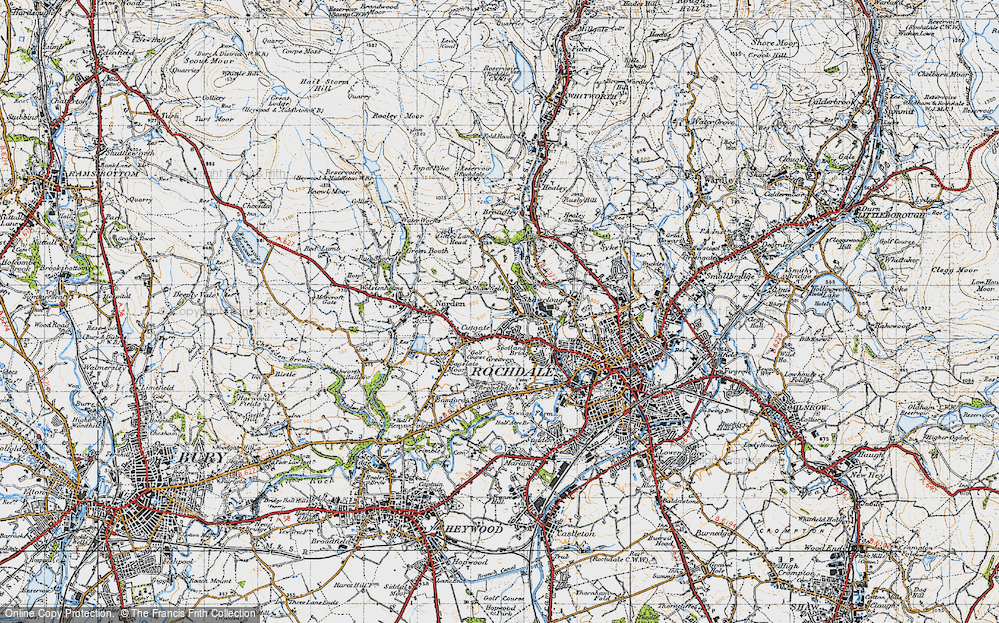 Old Map of Shawfield, 1947 in 1947