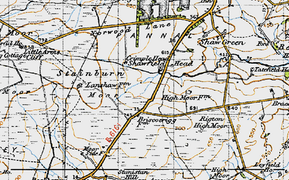 Old map of Shawfield Head in 1947