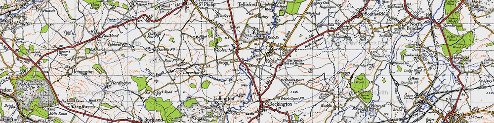 Old map of Shawford in 1946