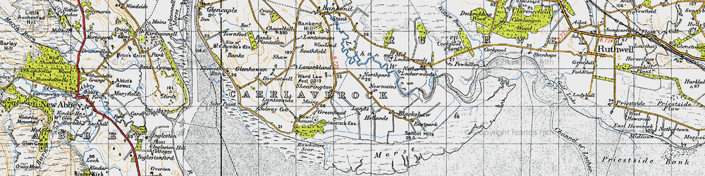 Old map of Blackshaw in 1947